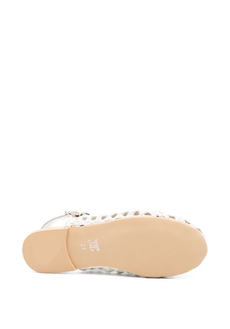 Sandali con fibbia FLORENS | F11371/2 INTRECCIO BIANCO